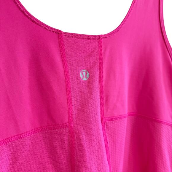 Lululemon Scoop Neck Tank with Drawstring Waistline - Pink - 8 - Picture 3 of 5